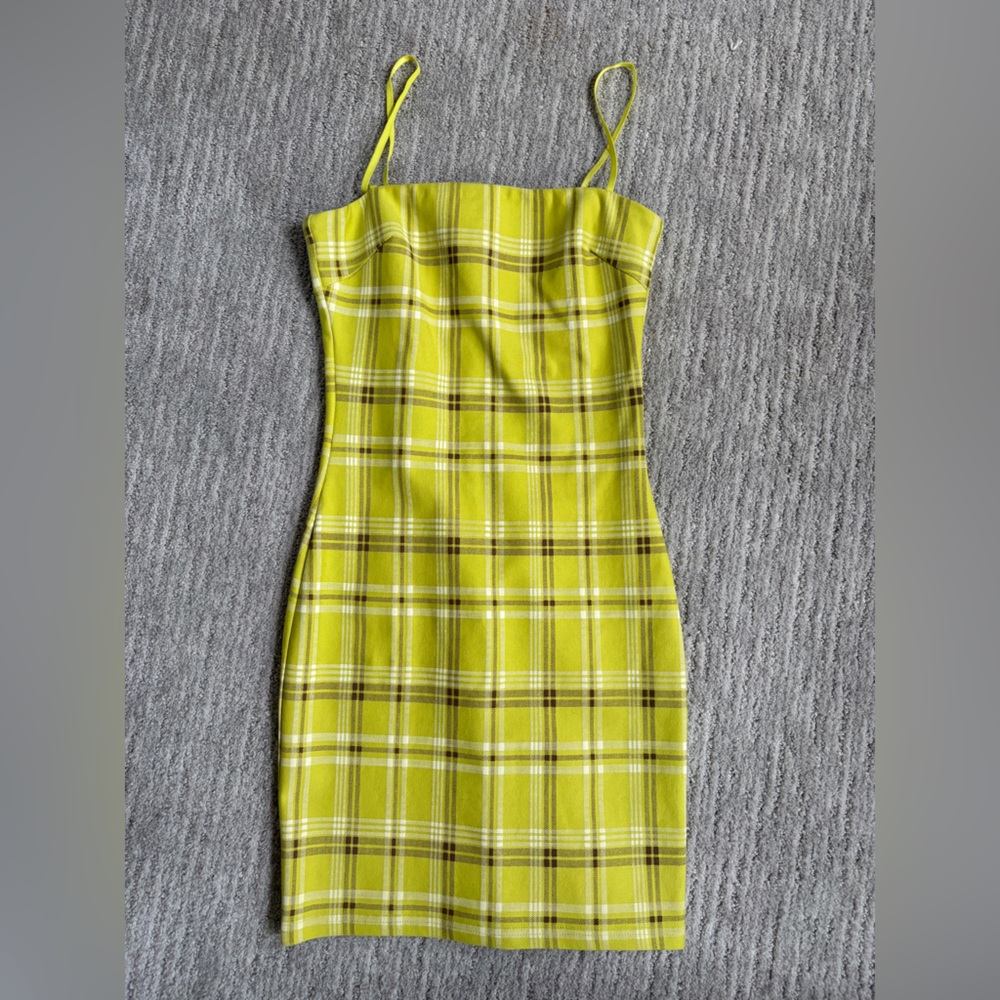 Clueless Style Plaid yellow Dress